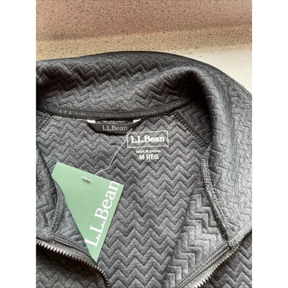 LL Bean Women’s FlexForward Quilted Half-Zip Pullover Size Med Dark Gray Pockets - Picture 3 of 10